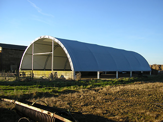 Fortnum & Woolley Ltd Cover-All agricultural building at Knock Fortnum & Woolley Ltd Cover-All agricultural building at Knock