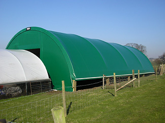 Fortnum & Woolley Ltd Cover-All agricultural building at Stubbock Fortnum & Woolley Ltd Cover-All agricultural building at Stubbock